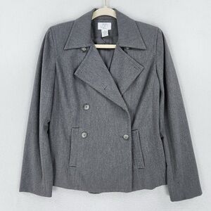 LOFT Gray Pea Coat Timeless